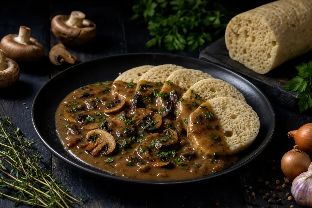 Tschechische Knödel vegan: Houskové knedlíky aus dem Topf